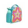 Polar Gear Rainbow Stars Lunch Bag Bottle Combo, Polyester, Green