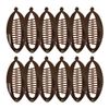 Set of 12 Mini Banana Clips - Brown