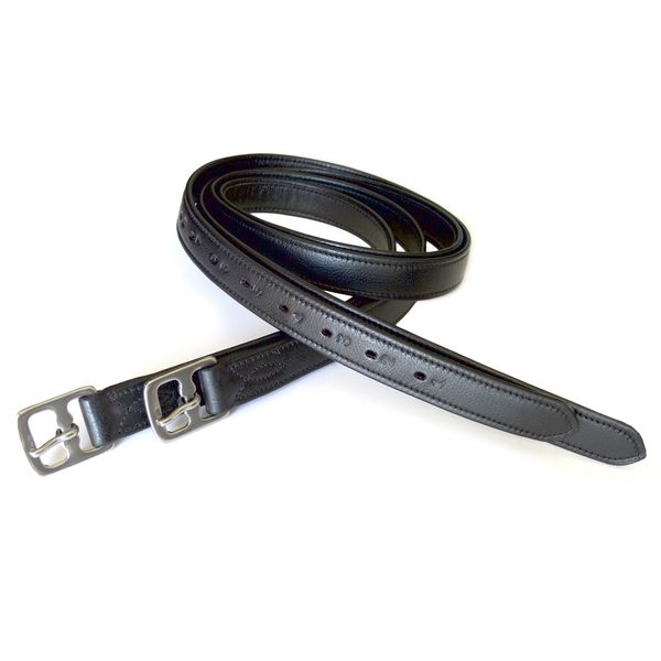 SIE Wrapped supersoft stirrup leathers (54'', BLACK)