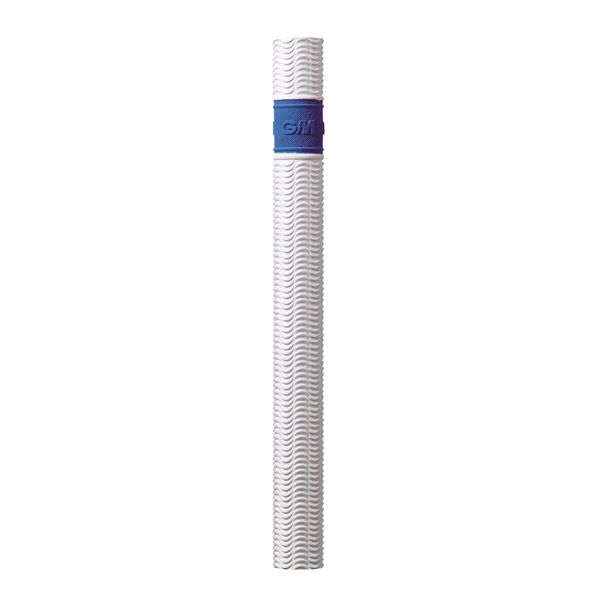 GM SINGLE RIPPLE CRICKET BATTING GRIP IN (WHITE WITH BLUE)