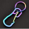 2 Pack Carabiner Clip Retractable Ring Set Titanium KeyChain Quick Release Hooks for Men Women