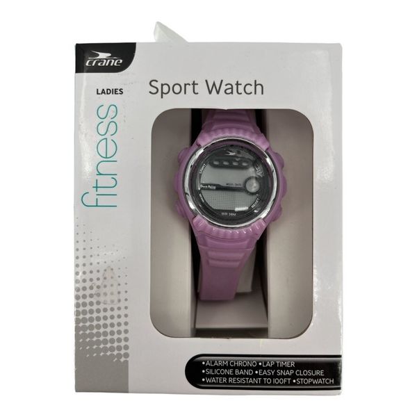 Crane Fitness Ladies Sport Watch Pink - New