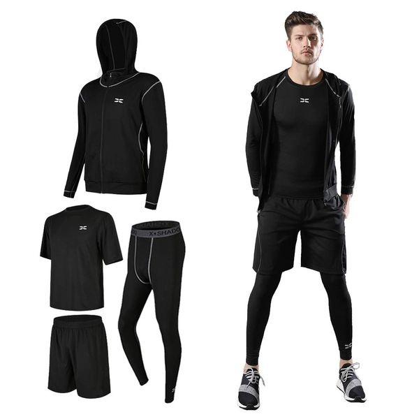 Ademe Men's Compression Wear, Top and Bottom Set, Training Wear, Breathable, Deodorizing, Training Wear, Hoodie, Long Sleeve Shirt, Short Sleeve Shirt, Shorts, Tights, Sweat Absorbent, Quick Drying,