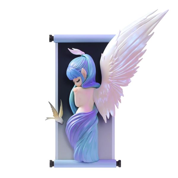 52TOYS Sleep Limited Edition - The Winged Elf Action Figure, 5.9 inches, Display Stand Included, Magnetic Components for Fridge Magnets, Perfect Collectible Art Toy for Women