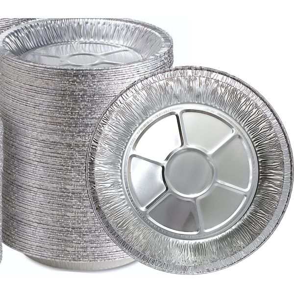 Spare Essentials 25 Pack 9'' Pie Pans/Disposable Plates/Aluminum Foil Quinche Pan/Tart Tins/Pie Tins/Aluminum Pie Pans