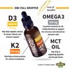 Organic Vitamin D3 K2 Drops - 2-Pack, 5000 IU, Maximum Strength D3 Liquid 5000 I