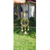 Yellow Solar Plexus Chakra Brass Beaded Bells Wind Chime