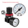 Haofy G1/4 Pneumatic Regulator Adjustable Air Pressure Compressor Control Valve Gauge with Bracket