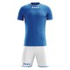 Zeus Man Woman Unisex Suit Kit T-shirt Pants Shorts Football Soccer Five-a-Side Championship Royal-White Sticker (L)