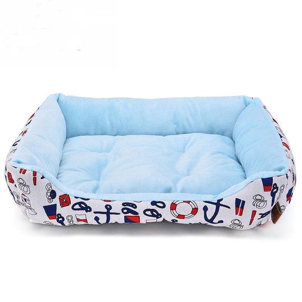 Cozy Haven Pet Bed - Winter Edition - Blue Long Section / S