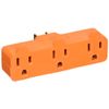 POWER ZONE ORAD0100 Powerzone Grounded Tap, 3 Outlet, Orange