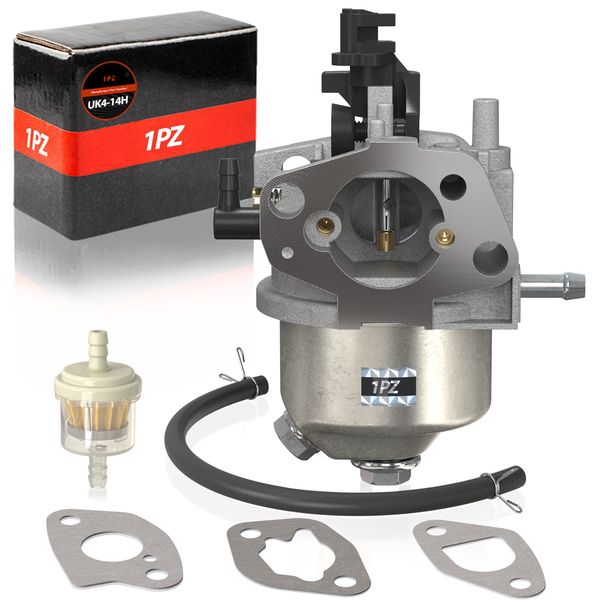 1PZ UK4-14H Carburetor Kit Replacement for Mountfield RS100 Engine HP164 HP414 SP164 SP414 Lawnmower Engine Parts with 2pcs Mounting Gasket and 1pcs Fuel Filter