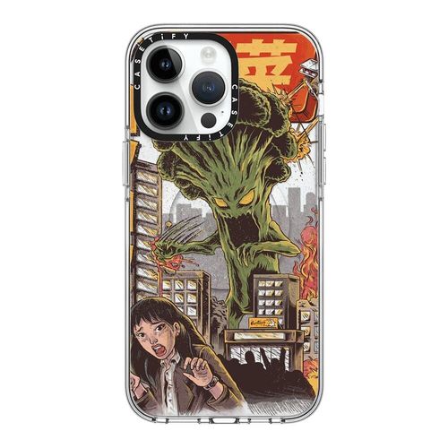 CASETiFY Clear iPhone 14 Pro Max Case [Not Yellowing / 6.6 ft. 3X Military Grade Drop Protection/Magsafe] - Broccozilla - Clear