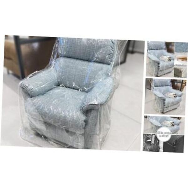 Plastic Recliner Furniture Cover – Clear Moving Bag for Couch, Armchair-1 Pack