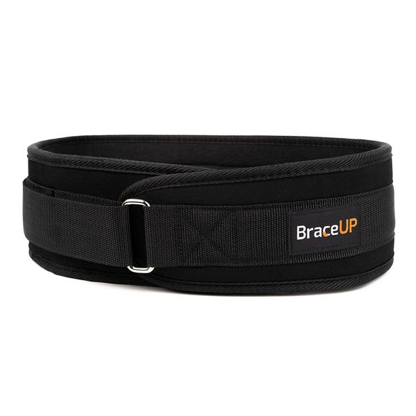 Weight Lifting Belt by BraceUP for Men and Women – 4-inch Weightlifting Workout Belt, for Powerlifting, Bodybuilding, Gym Training, and Lifting Back Support (L)