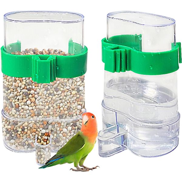 2 Pcs Automatic Bird Water Dispenser, Parrot Bird Water Feeder, Bottle