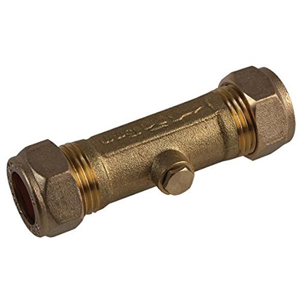 VCD Double Check Valve, Brass 15mm, for UNBRANDED, Plumbing, Valves & Stopcocks, Pipework, Pipe Fittings