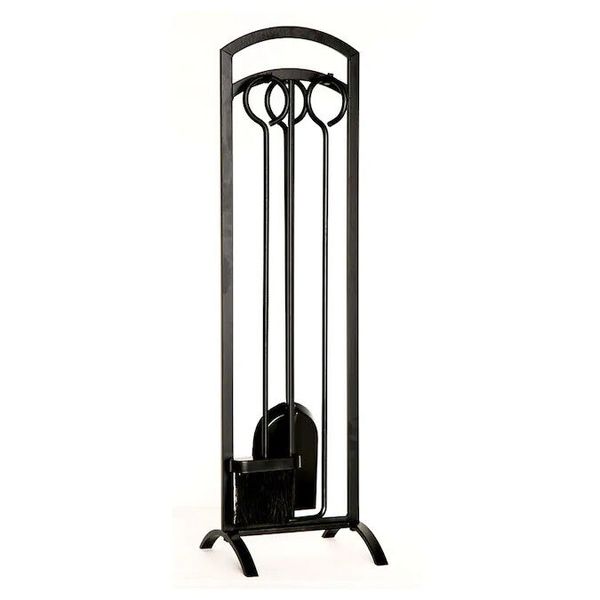 Style Selections 3-Piece Steel Fireplace Tool Set Black