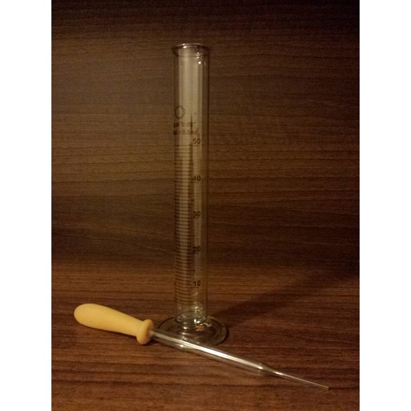 GLASS MEASURING CYLINDER (GRADUATED BOROSILICATE GLASS) 50ML