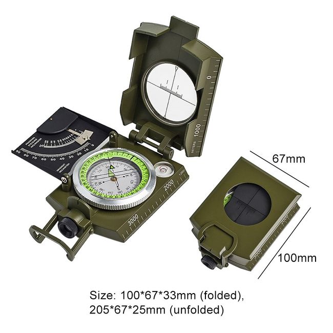 Outdoor Thermometer Compass Multifunction Waterproof Mini Portable  Thermometer Compass Key For Outdoor Camping Hiking