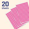 3,000 Pack, 10mm Round Dot Stickers Sticky Labels - Pink