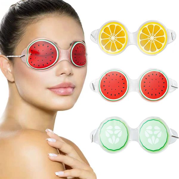 Gel Eye Mask for Dark Circles and Puffiness,Cold/Hot Packs Reusable Cute Cooling Ice Eye Masks,Relief Migraine Eyes Swollen,Soft & Non Toxic Suitable for Kids,Woman and Man(3 Pack)