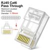 Solsop RJ45 Connector Pass Through Cat6 (Cat6 Pass Through, 50-Pack Plugs&50-Pack Boots) for Solid or Stranded UTP Ethernet Cable