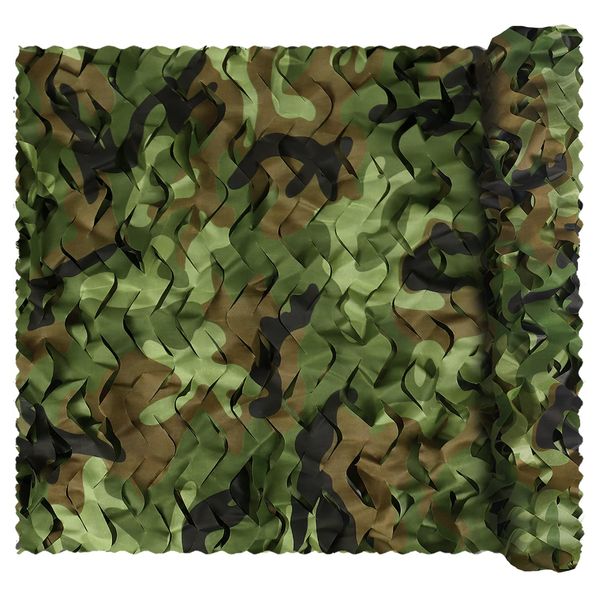 Camo Netting, Bulk Roll Camouflage Netting Woodland 5 x 6.56 ft, Military Hunting Mesh Nets Free Cutting for Hunting Blind Sunshade Shooting Theme Party Decoration