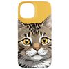 Tabby Cat Striped Cat Cute Illustration Case for iPhone 15