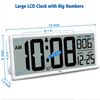 WallarGe 14.5'' Large Digital Wall Clock Battery Operated with Jumbo Numbers,...