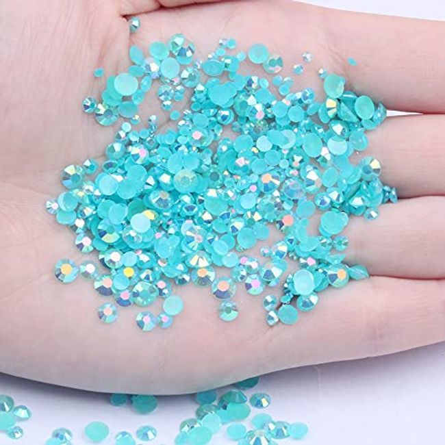 1000 Pcs Mixed Size Flatback Rhinestones for Clothing White AB