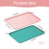31 x 22.5cm Serving Trays, 2PCS Plastic Food Trays, Reusable Stack-able Kitchen Dishes, Rectangular Serving Lap Tray for Home Restaurant Cafe