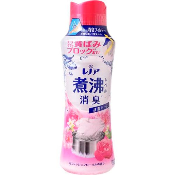 Lenor Super Deodorizing Boiling Level Deodorizing Antibacterial Beads, Refresh Floral, Main Unit, 14.2 fl oz (420 ml)