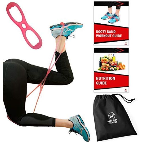 Sargoby Fitness Easy to use Butt Resistance Band | Sculpt & Tone Your Bum Thighs with Booty Bands Resistance Bands | The Booty Band for Women Comes with Workout eBook with Pictures & Exercise Log