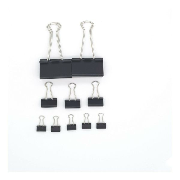Vision4ever Assorted Sizes Binder Clips 10 Black Small Medium Large Easy to Use
