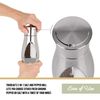 Trudeau Stainless Steel Manual 2-in-1 Salt and Pepper Mill - 7.5-Inch Space-Saving Grinder with Durable Carbon Steel Pepper Grinder and Rust-Proof Ceramic Salt Grinder - Adjustable Grind Settings