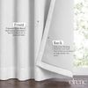 Elrene Home Fashions Harrow Solid Texture Blackout Single Window Curtain Panel, 52"x84", White