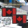 EmWoot 2PCS Canada Flag Patch Embroidered Morale Patch Military Tactical Patches Hook and Loop(Red Black)