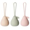 Andy Bear Baby Pacifier Storage Case Paci Holder Case Pear Shape 3 Pack-Ivory Sage Blush