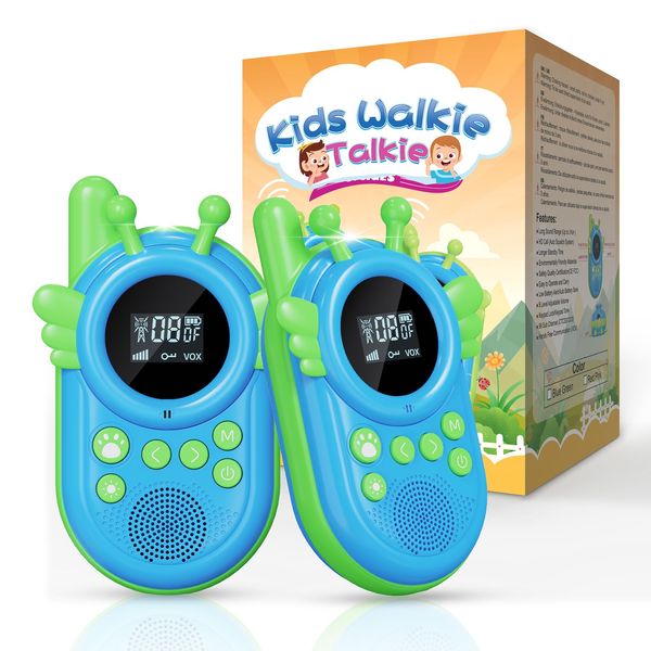 Lavales Walkie Talkies for Kids Ages 3-12, Family Radio with LED Flashlight, Perfect for Christmas and Birthday Gifts, VOX LCD Display for Hiking, Camping, Travel