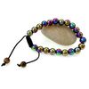 PURPLE WHALE Round Rainbow Hematite Bracelet