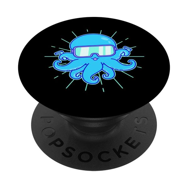 Kawaii Octopus with VR Headset - Funny Gaming PopSockets Swappable PopGrip