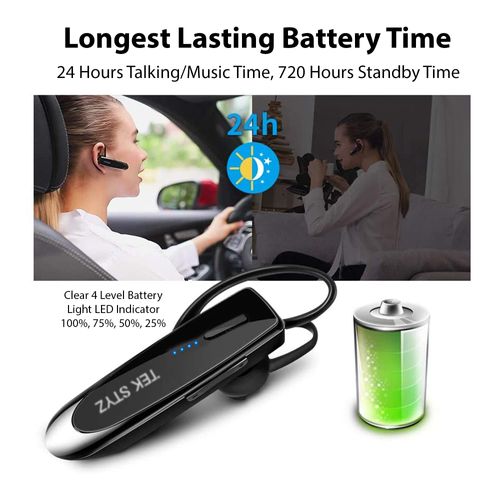 Bluetooth 5.3 Headset Compatible with Nubia Red Magic 5S Wireless Earpiece, IPX5 Waterproof, Dual Microphones, Noise Reduction, 60 Days Standby + 22Hrs HD Talk Time!