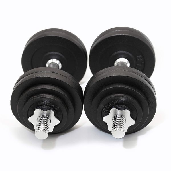 Ringstar Starring 105-200 Lbs Adjustable Dumbbells (65 LBS Black)