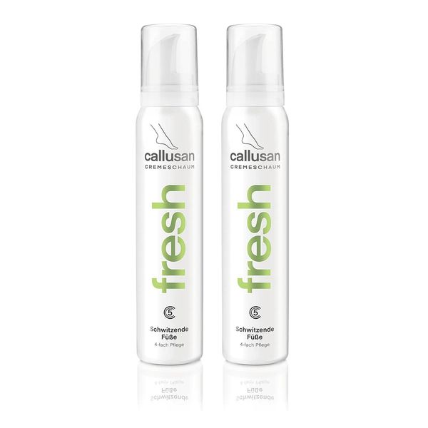 Callusan - Fresh - Cremeschaum für schwitzende Füße - 2x 125 ml