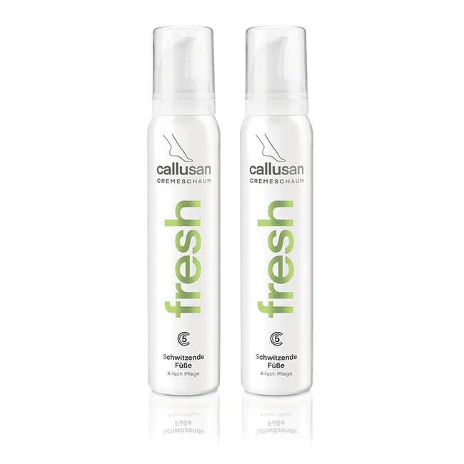 Callusan - Fresh - Cremeschaum für schwitzende Füße - 2x 125 ml