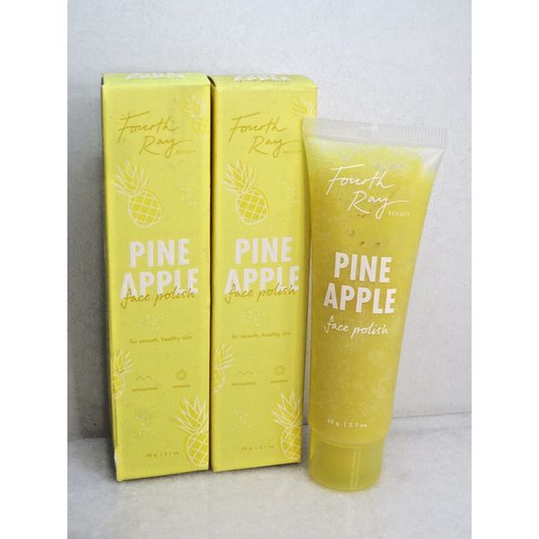 FOURTH RAY BEAUTY PINE APPLE FACE POLISH 2.1 OZ BOXED LOT OF 2