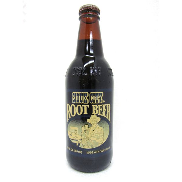 Sioux City ROOT BEER COWBOY STYLE - "Root'n Toot'n, Pardner!", 12-Ounce Glass Bottle (Pack of 12)