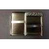 Cigarette Case with Built in Lighter Vintage Alien Abduction S10 Smoking King Size Cigarettes Silver Metal Wallet 4" X 2.75" RFID Protection Space Invaders