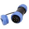 Round thread inline plug, 4-pin, 7-12 mm, IP68